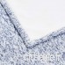AmazonBasics Couverture réversible en tricot chiné et en Sherpa - Bleu  150 x 200 cm - B07FGK53WR